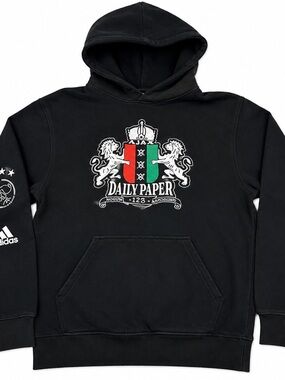adidas x Ajax Amsterdam x Daily Paper Hoodie Mens L HI3811 Black 2022/23